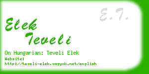 elek teveli business card